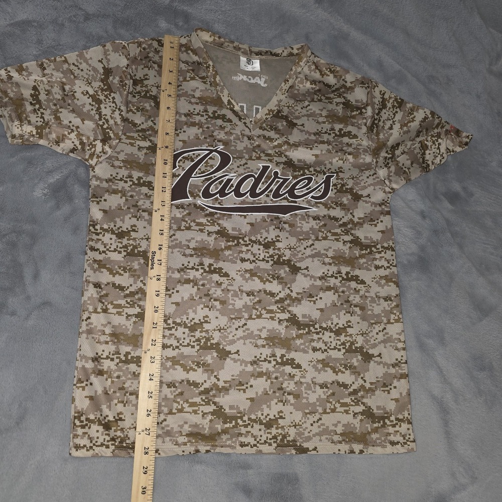 San Diego Padres Jersey Mens XL Brown MLB Baseball Andrew Cashner Brown Camo - Picture 9 of 15